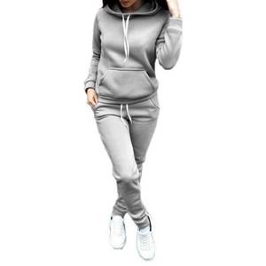 OEM New Stylish Custom Wholesale Design Logo Spring Breathable Quick Dry Tracksuit Crop <b>Tops</b> Hoodies Sets for Women Huzaifa - Product Image 1