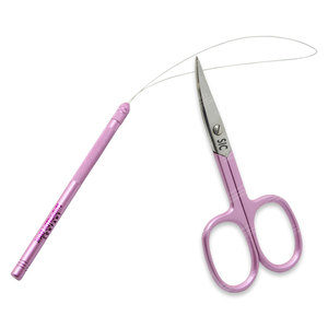 High Quality Lite <b>Pink</b> Keratin Metal Hair Extension <b>Tool</b> <b>Kit</b> Long Length with Durable No Slip Handle - Product Image 2