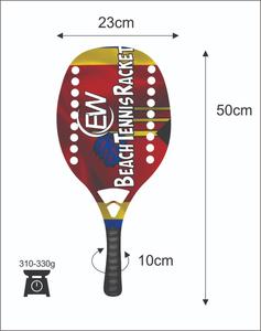 Raquettes de beach tennis sur mesure pour padel/spaddle, logos personnalisés, combinaisons de couleurs, poignée en fibre de carbone, poids 320-340g, longueur 50cm - Product Image 1