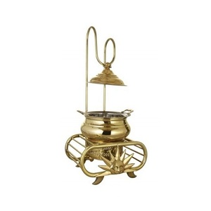 Chauffe-plat en laiton couleur or avec couvercle suspendu chauffe-plat de la plus haute qualité à prix abordable - Product Image 1