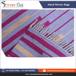 Meilleure vente 100% Jute et coton tapis tissés à la main multicolore brodé vendeur indien de la plus haute qualité pour pique-nique - Product Image 4