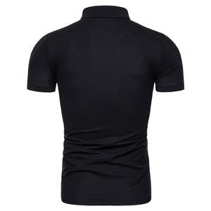 เสื้อโปโลแบบมีซิปสำหรับผู้ชายใหม่ฤดูร้อนสีพื้นเข้ารูปสำหรับธุรกิจแฟชั่นผ้าถักผ้าฝ้ายกันยับสบายๆ - Product Image 2