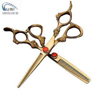 Lot de ciseaux amincissants de 6 pouces, pour couper les cheveux et les dents, de haute qualité, outil professionnel pour coiffeur - Product Image 2