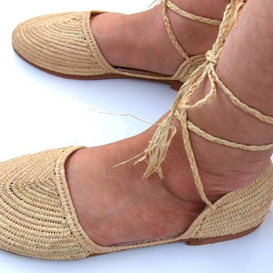 Straw Sandales Grecques Unique Handmade Collection - Product Image 1