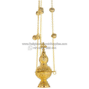Incensario religioso chapado en oro-22243 - Product Image 2