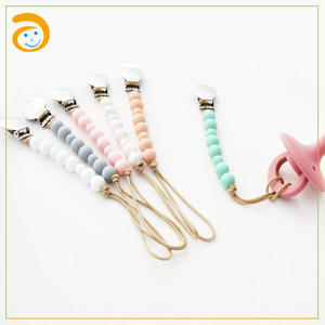 Clip En Acier inoxydable Nouveau-Né Bébé <span class=keywords><strong>Fille</strong></span> Garçon Chewbead <span class=keywords><strong>Attache</strong></span> Tétine - Product Image 4
