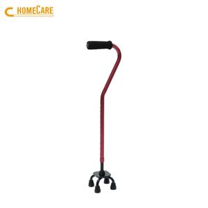 Bâton de marche extérieur à quatre pieds, 10 sections réglables, avec base en fourche et embout en caoutchouc, capacité de 200 lb pour personnes âgées - Product Image 2