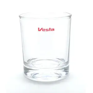 Conjunto de 6 peças de design de excelência shot 20cl, cor clara velha moda vidro com diâmetro 7.5 h 8.5cm