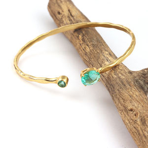 Pulsera de diseño de martillo de cuarzo para chicas, brazalete personalizado de diseño chapado en oro/plata - Product Image 6