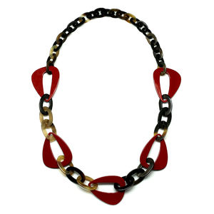 สร้อยคอหนังวัวและเขาควายเคลือบเงาแบบแฟชั่นใหม่โซ่แบบโซ่สำหรับทำเครื่องประดับในโอกาสครบรอบ - Product Image 4