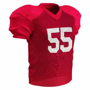 Get stylish American football training jersey in red color