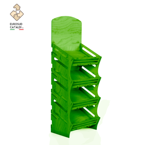Miglior espositore in legno produzione EUROSUD Made in Italy betulla altezza 190 cm per negozi e supermercati - Product Image 4
