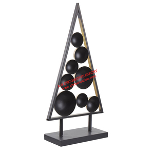 Sculpture de table décorative pour la maison de conception de vente chaude Sculpture en aluminium de luxe en métal fini noir et or à vendre - Product Image 3