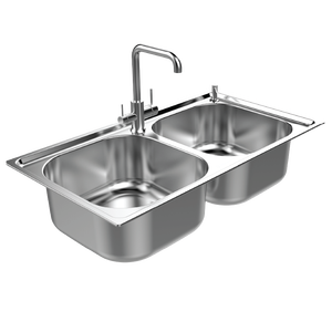 ผลิตในเวียดนาม แบรนด์อ่างล้างจานแบบดั้งเดิม ทำจากสแตนเลสแบบสองหลุม - Product Image 2