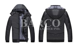 Veste matelassée décontractée de haute qualité pour hommes, manteau en tissu long à capuche pour l'hiver, avec poche, nouveau design gonflé et prix léger - Product Image 5