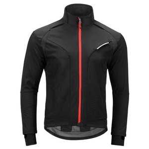 Men's Black <b>Stand</b> Collar Zipper <b>Cycling</b> Jacket Reversible Waterproof Windproof Breathable Quick Dry Eco-Friendly Sporty Autumn - Product Image 1