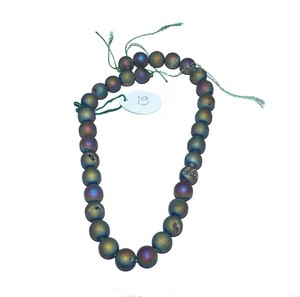 Arco Iris Druzy plateado cuentas de piedras preciosas - Product Image 1