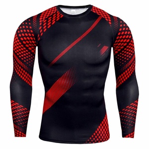 BJJ MMA-ropa de compresión para hombre, ropa de lucha, Jiu Jitsu brasileño de manga larga, Rashguard sublimado - Product Image 4