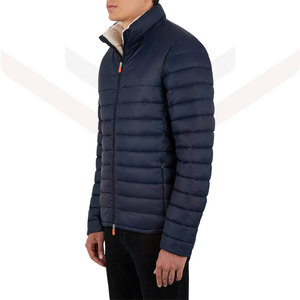 High Quality Men's <b>Duck</b> <b>Down</b> <b>Jacket</b> for Winter Puffer Quilted Coat with Stand Collar Breathable Light Fabric Pattern Decoration - Product Image 3