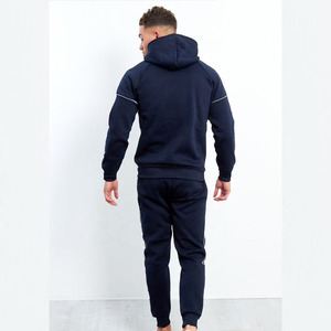 Sudadera negra con logotipo personalizado para hombre, ropa para correr, chándal, chándales lisos, 2022 - Product Image 5