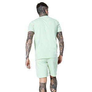 Ensembles décontractés d'été pour hommes chemise brodée à demi-manches avec short respirant vente en gros - Product Image 4