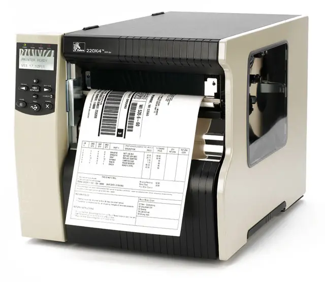 ज़ेबरा 220XI4 औद्योगिक उच्च-प्रदर्शन प्रिंटर के लिए विशेष रूप से बड़े लेबल