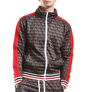 ชุดวอร์มผู้ชายคอสูง2ชิ้น,สำหรับฤดูหนาวฤดูใบไม้ร่วงมีสไตล์ชุดวอร์มซิปหน้ามีซิปลายทางด้านข้าง - Product Image 3