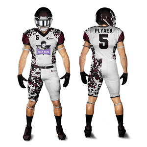Uniformes de football américain personnalisés pour les jeunes ensemble de maillots en sergé respirant imprimé par sublimation USA Design grande taille disponible - Product Image 5