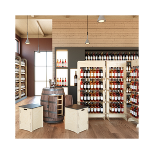 Piccolo e comodo sedile cubo in legno non convenzionale come base esorbitante con controsoffitto in compensato con tecnica ad incastro - Product Image 6