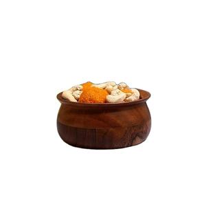 <b>Wooden</b> <b>Fruit</b> <b>Bowl</b> Round Elevated Sweets <b>Bowl</b> for Wedding Centrepiece and Tabletop Decoration - Product Image 1
