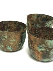 Vela de hierro perfumada rústica de lujo, Juego de 3 botes de vela de color antiguo, flor de cera de soja - Product Image 2