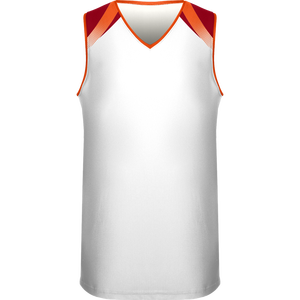 เสื้อเจอร์ซี่บาสเกตบอล,เสื้อยืดบาสเก็ตบอลสีขาวและสีแดงสำหรับผู้เล่น - Product Image 1