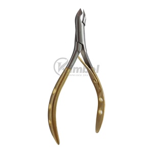 Pince à ongles dorée à double ressort avec lame tranchante Livraison rapide pour salon de manucure Pince à cuticules pour doigts - Product Image 5