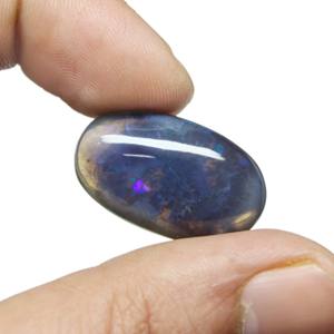 อัญมณีทรงวงรีทรงหลวมทำด้วยมือสีเงินเรียบสีดำโอปอลเจียระไนตามธรรมชาติจากออสเตรเลียสำหรับทำเครื่องประดับอัญมณีหลวมทำด้วยมือ - Product Image 5