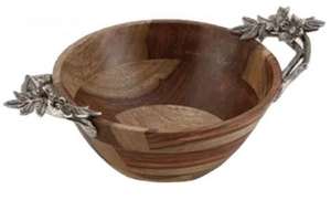 Bol de service Unique décoratif en bois pour la maison hôtel Restaurant vaisselle bol couleur marron Design moderne vaisselle bol de service - Product Image 2