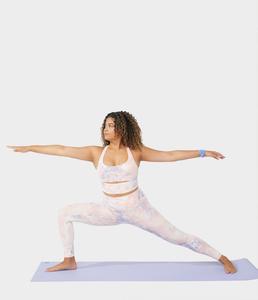 Sujetador de espalda cruzada con estampado por sublimación para mujer, de cintura alta legging, conjunto de yoga con impresión personalizada y diseño a precio de fábrica - Product Image 5