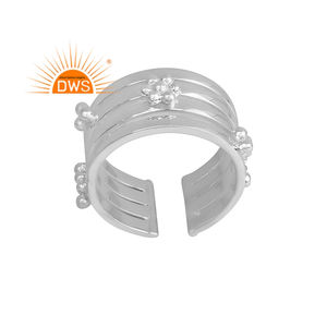 แหวนทำด้วยมือออกแบบเครื่องประดับแหวนซ้อนผู้ค้าส่ง925สเตอร์ลิงออกแบบเครื่องประดับเงินธรรมดาผู้จัดจำหน่าย - Product Image 2