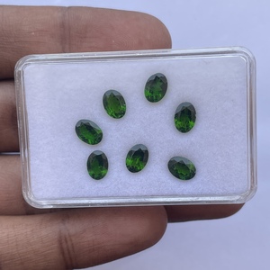 Piedra de diópsido de cromo Natural de 5mm, 6mm y 7mm, corte ovalado facetado, calibrado suelto, venta al por mayor, proveedor de piedras preciosas, precio de fábrica Regular - Product Image 2