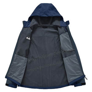 เสื้อแจ็คเก็ตผ้าแคนวาสแบบนิ่มกันน้ำสำหรับผู้ชายเสื้อโค้ทกันน้ำออกแบบได้ตามต้องการสำหรับฤดูหนาวมีบริการ OEM - Product Image 3