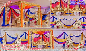 Bollywood Wedding Maharani Mandap/<b>Stage</b> Melbourne Latest Designer Bollywood Wedding Mandap Elegant Wedding Bollywood Mandap - Product Image 5