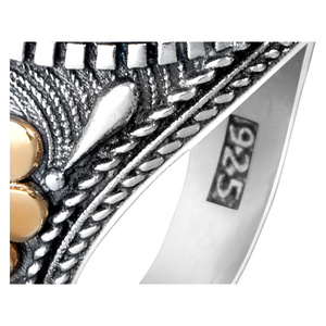 Nouveauté 2020 : Bague turque pour homme en argent sterling 925 Yamen Aqeeq avec agate sertie clos, style ottoman, idéale pour les occasions festives - Product Image 6