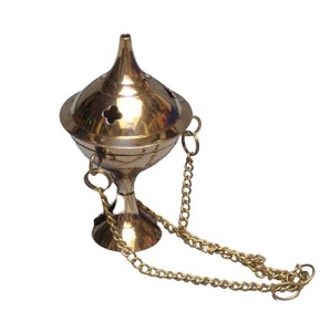 Best Quality Handmade Hanging Brass Religious Incense Burner with Indian Incense Compatibility - Product Image 5