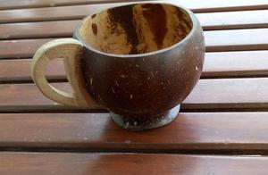 Tasse japonaise en noix de coco naturelle, pour SMOOTHIE, tasse en bambou faite à la main avec poignée/tasse sans bras du VIETNAM - Product Image 6