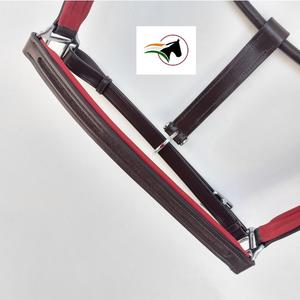 Haute qualité anglais selle licous inde Western Nylon équestre licou rouge rembourrage vide canal nez joue pièce en cuir - Product Image 2