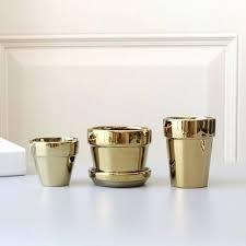 Modern <b>Brass</b> Gold Planters with <b>Stand</b> Planter Pots with Metal <b>Stands</b>, Flower Pot Living Room Decor - Product Image 5