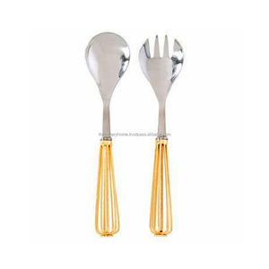 Cuillère-mesure faite à la main, en acier inoxydable, Design Unique, plaqué or, manche en forme de goutte d'eau creuse - Product Image 4