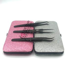 Pinzas de extensión de pestañas de diferentes estilos de Plasma negro de nuevo diseño de alta calidad con sus propios instrumentos de belleza con logotipo personalizado - Product Image 4