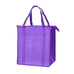 Reusable Collapsible Thermo-O-<strong>Tote</strong> Insulated Grocery Lunch Cooler Grocery <strong>Tote</strong> <strong>Bag</strong> With <strong>Zippered</strong> Top and Reinforced Handles - Product Image 3