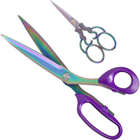 Ciseaux de beauté à prise confortable, lame tranchante, poignée caoutchoutée souple, acier inoxydable, tension réglable pour la coupe de cheveux