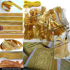 2023 tresses or fil de bullion tresse dentelle fil d'or tresse Mylar/dentelle/tresses or - Product Image 6